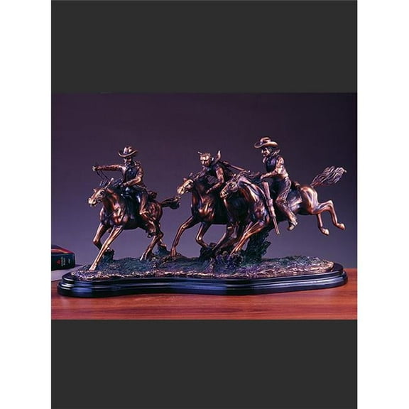Marian Imports 54031 Three Cowboy Sculpture - 22 x 11.5 in.
