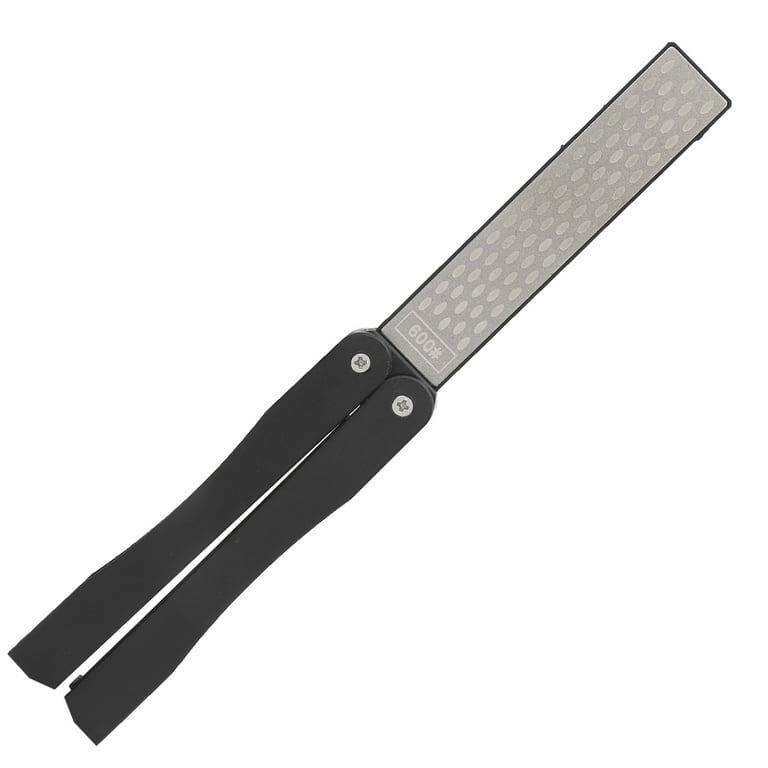 Henmomu Outdoor Portable Knife Grindstone,Outdoor Folding Pocket Whetstone  Double Sided Knife Sharpening Stone 600 Grit/400 Grit,Folding Whetstone 