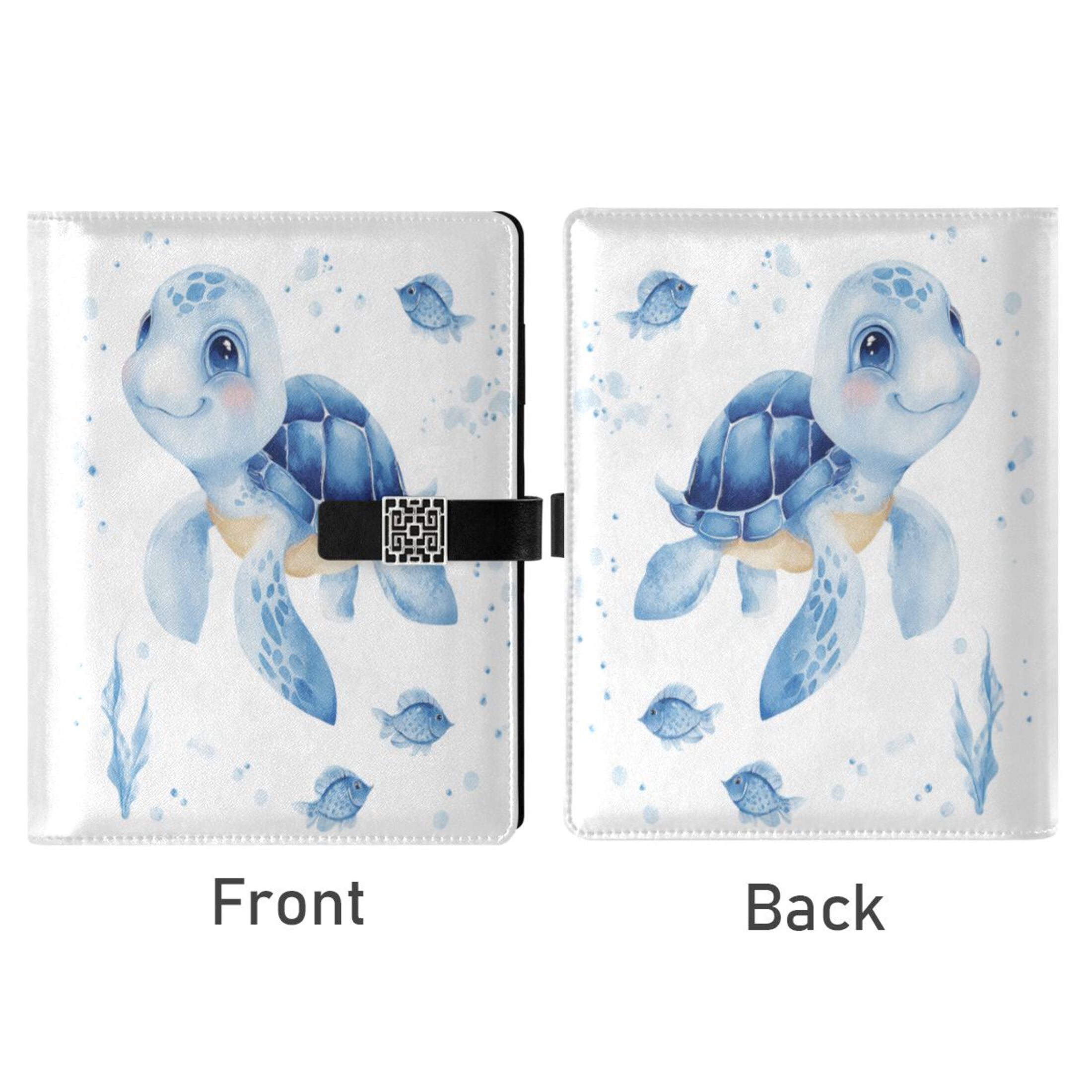 Leather Planner Leather Notebook Notebook Journal Binder Design Pen Pocket Design Convenient for Storage Sea Turtle Sticker