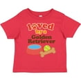 thumbnail image 3 of Inktastic Golden Retriever Loved by a Boys or Girls Toddler T-Shirt, 3 of 5