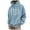 Sky Blue, variant on Men's Oversized Print Hooded Sweatshirt, OVER THINKING Graphic Long Sleeve Loose Fit Pullover Hoodie for Casual Streetwear,Sky Blue,6XL