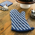 thumbnail image 3 of Better Houseware Striped Oven Mitt, Blue, 3 of 4