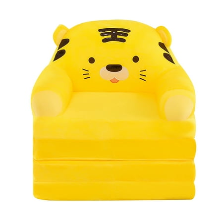 

MIARHB Plush Foldable Kids Sofa Backrest Armchair 2 In 1 Foldable Children Sofa Cute Cartoon Lazy Sofa Children Flip Open Sofa Bed For Living Room Bedroom Without Liner Filler