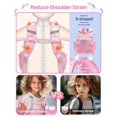 thumbnail image 4 of Mochila Bagseri Clear para niñas con diseño de unicornio rosa de 15 pulgadas, 4 of 7