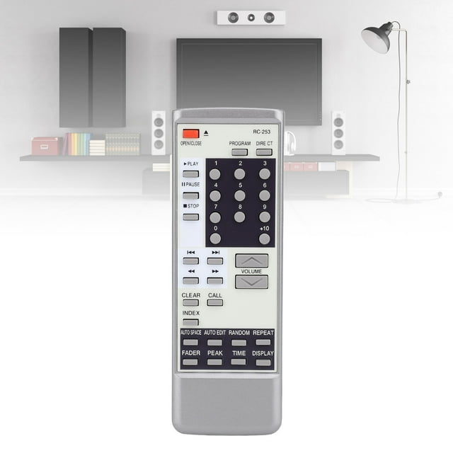 CD Player Remote, RC 253 Full Functional CD Player Remote Control Complete Access Hard Wearing for DCD800 DCD810 DCD815 DCD830