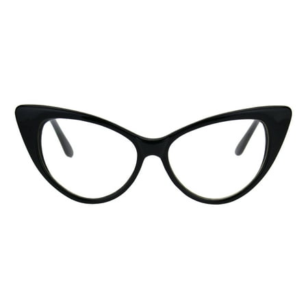 Classic Womens Gothic Clear Lens Cat Eye Glasses (Best Face Shape For Cat Eye Glasses)