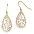 thumbnail image 1 of 14k & Rhodium Polished Teardrop Earrings TL894, 1 of 2
