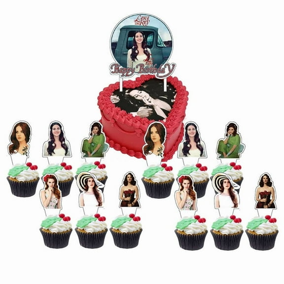 Cake Topper CupcakeS Set Birthday Party Supplies Decoration Decor Kit