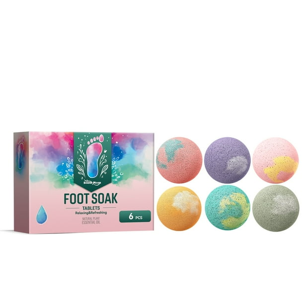 Regalos de crema de manos, regalos para el Día de la Madre para mamá, loción de manos, 6 bombas de baño de pies naturales, set de regalo con bombas de baño de pies para mujeres y hombres, baño relajan