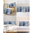 thumbnail image 6 of Blue Satin Pillowcase for Hair and Skin with Zipper, Soft Breathable Cooling Silk Pillow Cases, Retro Oil Painting Modern Abstract Art Aesthetics Body Pillow Covers Bed Pillows 20"x54", 6 of 6