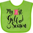 thumbnail image 3 of Inktastic My 1st Golf Season Girls Baby Bib, 3 of 4