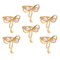 thumbnail image 4 of HOOWIFFY Bow Shape Napkin Holder Golden 6Pcs 1.7x1.7x1.3In, 4 of 8