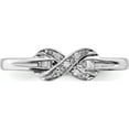 thumbnail image 5 of Sterling Silver Rhodium Plated Diamond Infinity Ring (Size 7) Made In India qr4871-7, 5 of 5