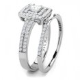 thumbnail image 4 of Luxe Jewelry Designs Women's Stainless Steel Wedding Ring with Square CZ - Size 7, 4 of 4