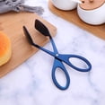 thumbnail image 4 of Pinzas para alimentos, tijeras de cocina de acero inoxidable Baikai para cocinar, asar a la parrilla y servir (azul) \u2026, 4 of 7
