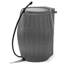 FCMP Outdoor RC4000 Raincatcher 50 Gallon Rain Catcher Barrel, Grey