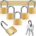 thumbnail image 2 of 12 Pack Mini Padlock Small Padlock Solid Brass Locks With 3 Key For Luggage Lock,backpack,gym Locke, 2 of 5