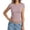 Light Purple, variant on Ladies Short Sleeve Form-Fitting Tops, Crew Neck Solid Color Crop T-Shirts, Soft Stretch Basic Tees for Everyday Wear Watermelon Red M