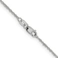 thumbnail image 3 of Avariah Diamonds Solid 14K White Gold 1.2mm Sparkle Singapore Chain - 20"- Made In Italy, 3 of 8