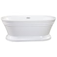thumbnail image 2 of Altair Design Solace 59" x 30" Freestanding Soaking Acrylic Bathtub in White, 2 of 15