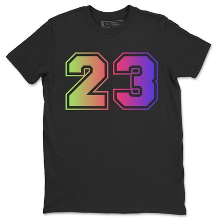 Number 23 T-Shirt Jordan Ghost Green Alternative Bel Air Sneaker Match Tee (Black / XX-Large)