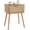 Brown Rattan, variant on Fluted Nightstand, Small Bedside Table with Storage Drawer, Accent End Table Living Room for Bedroom and Small Space, Brown