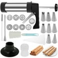 thumbnail image 1 of Dsseng Churro Maker Machine Stainless Steel Churro Gun Kit Multifunctional Churro Filler Kit DIY Cookie Maker Machine Household Churro Maker Kit for Cake DIY Decorations, 1 of 8
