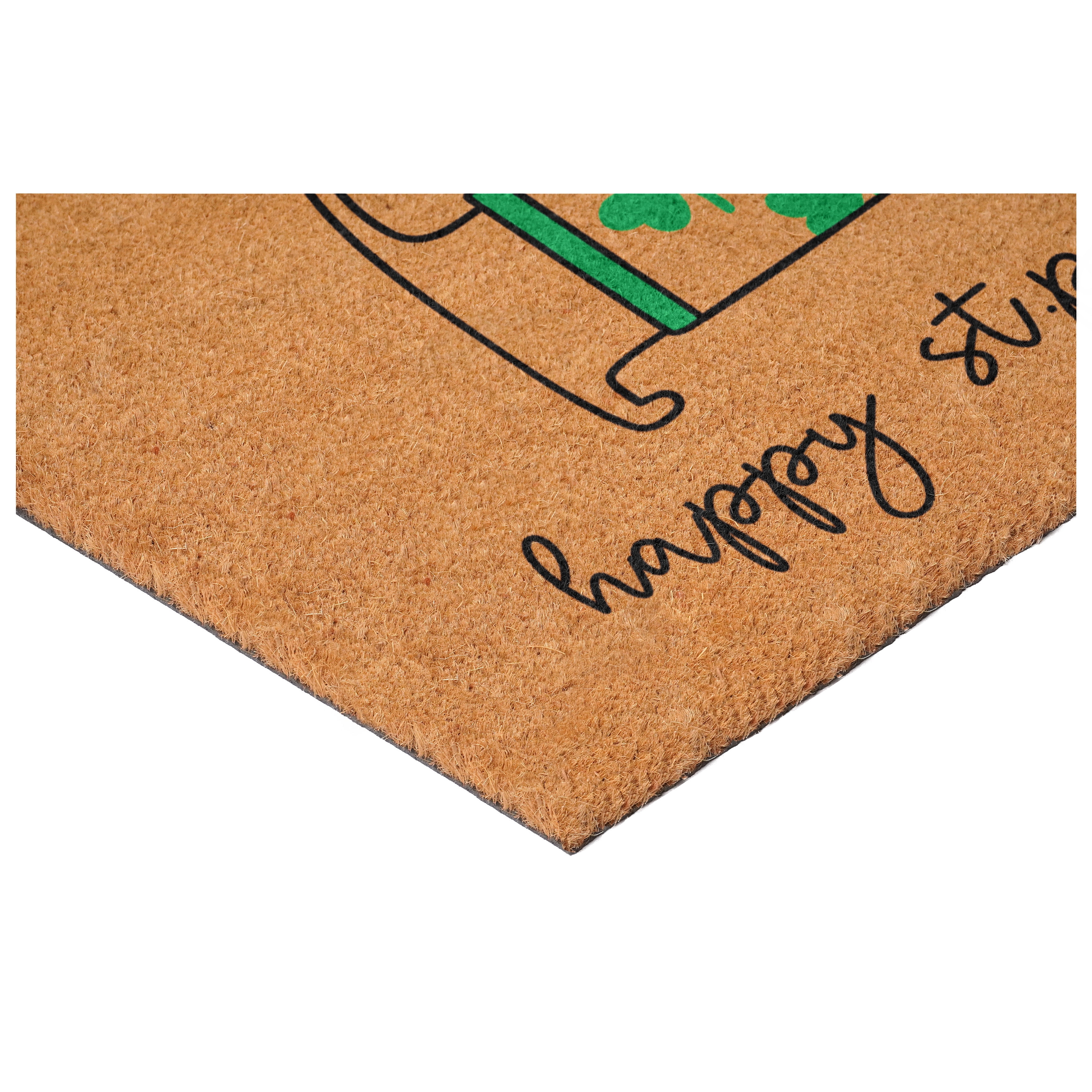 Calloway Mills 117441729 Happy St. Patrick's Dog Doormat 17" x 29"