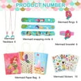 thumbnail image 4 of 40 Pcs Mermaid Party Favors Girls Birthday Supplies for 6 Guest Mermaid Tail Necklace Bracelet Rings Bags Filler Kit Gift Style Random, 4 of 8
