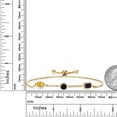 thumbnail image 3 of Gem Stone King 1.49 Ct Oval Yellow Citrine Black Onyx 18K Yellow Gold Plated Silver Bracelet for Women, 3 of 3
