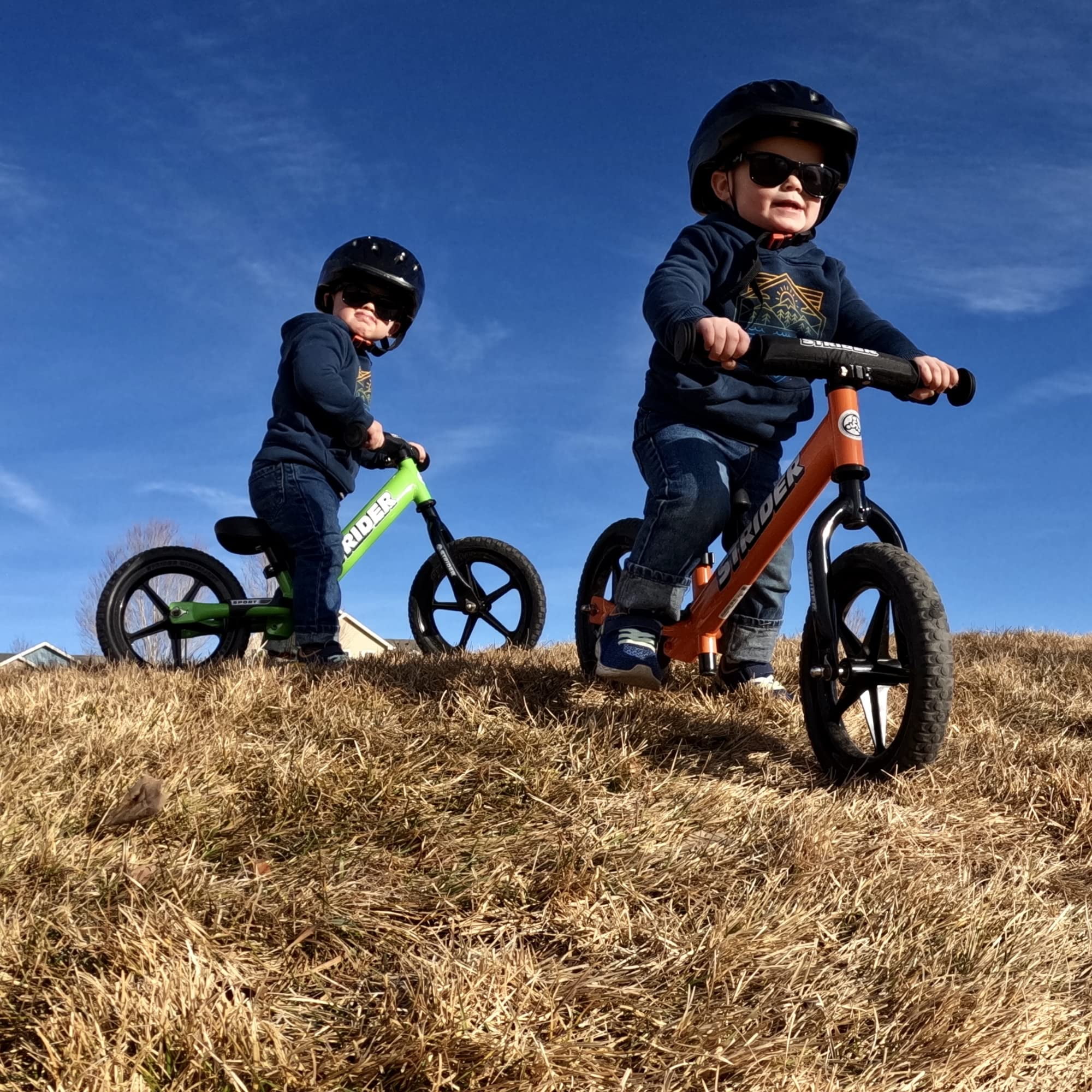 Strider 12” Sport Bike, Orange - No Pedal Balance Bicycle for Kids