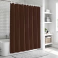thumbnail image 6 of Brown Pure Color Shower Curtain, Waterproof Shower Curtains for Bathroom, Aesthetics Contemporary Luxury Washable Fabric Bathtub Curtain Set Bath Decor with 12 Hooks Extra Long 72"x96", 6 of 8