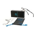 thumbnail image 6 of Tango Optics Cateye Metal Eyeglasses Frame Luxe RX Stainless Steel Jocelyn Burnell Blue For Prescription Lens -, 6 of 7