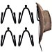 thumbnail image 3 of YYST Cowboy Hat Rack Hat Holder Hat Organizer Hat Wall Mount - 4/PK No Hat, 3 of 10