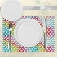 thumbnail image 3 of Ambesonne Digital Place Mats Set of 4, Rounds on Fractal Backdrop, Standard Size, Multicolor, 3 of 6