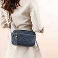 thumbnail image 3 of Bolso para Cámara Mujer Bolso Informal Bolso Compras Cuero Genuino (azul), 3 of 9