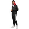 thumbnail image 5 of Cultura Men's Sweatsuit w/ Zipper Pockets, Zip Up Hoodie Track Suit for Running Jogging Sports Casual, Black/Red/White, Large, 5 of 5