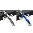 thumbnail image 2 of Collier Croix en Acier Titane pour Hommes, 2 of 4
