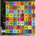 thumbnail image 4 of Ambesonne Tribal Shower Curtain, Aboriginal Prehistoric, 69"Wx75"L, Multicolor, 4 of 5