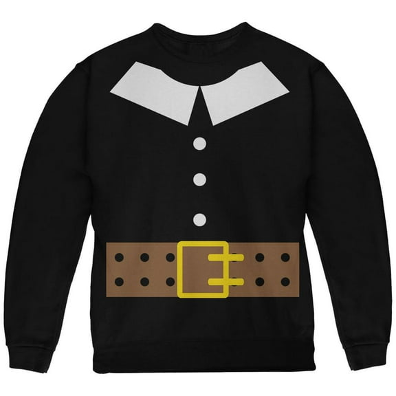 Halloween Pilgrim Costume Black Youth Sweatshirt - Youth Small