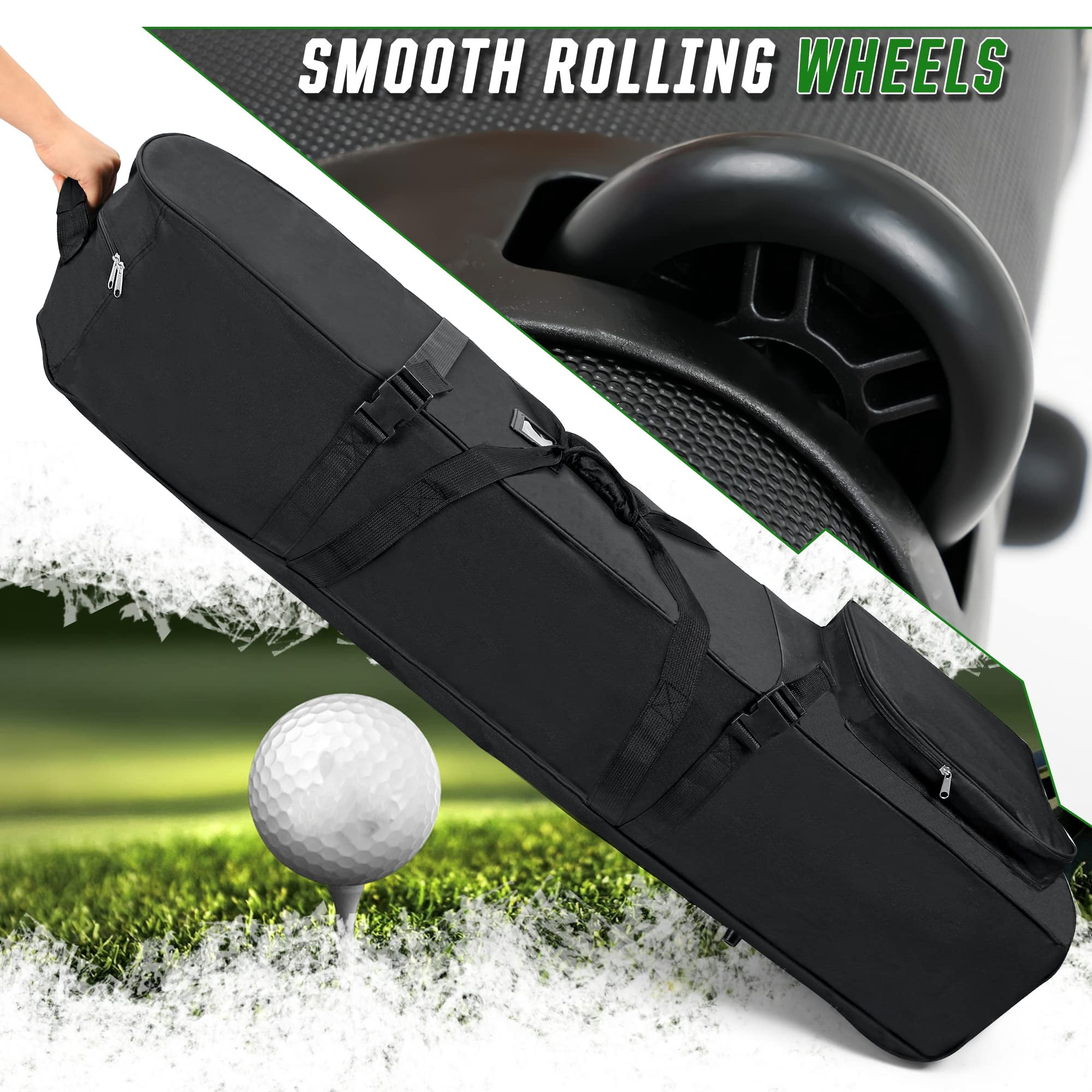 Golf Travel Bags For Airlines - 900d Heavy Duty Tear-resistant Oxford  Lightweight Foldable Design & Detachable Shoulder Strap Club Case Budget Friendly Traveling Gear Covers