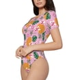 thumbnail image 2 of Naloa Fruit Women's Short-Sleeved Onesie, One-Piece Swimsuit for Parties, dates, clubs - Medium, 2 of 9