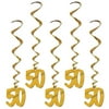 Pack of 30 Gold 50th Wedding Anniversary Hanging Party Decoration Whirls 36"