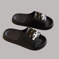 thumbnail image 5 of Men Women Unisex EVA Foam Slides Cartoon Character Graphic Cushioned Comfort Non-Slip Black,Size 8.5-10, 5 of 8