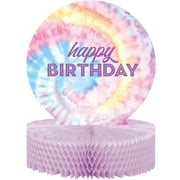 CREATIVE CONVERTING Tie Dye Party Happy Birthday Centerpieces 3 Count