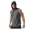 thumbnail image 2 of pstuiky Camiseta sin mangas para hombre, Blusa deportiva corta sin mangas con capucha, elástica, informal, de color liso, para hombre Chaleco de hombre xxl, 2 of 6