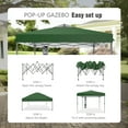 thumbnail image 3 of Alpha Joy 10x10ft Pop-up Canopy Instant Outdoor Canopy Tent Portable Straight Leg Shelter with Roller Bag for Outside, Green, 3 of 8