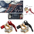 thumbnail image 2 of Conectores de terminales de batería de automóvil, 2 terminales de cable de batería de automóvil de desconexión rápida de liberación rápida, 4 vías Positivo Negativo, 2 of 5