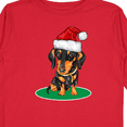 thumbnail image 4 of Inktastic Christmas Dachshund Dog Santa Boys or Girls Long Sleeve Toddler T-Shirt, 4 of 5