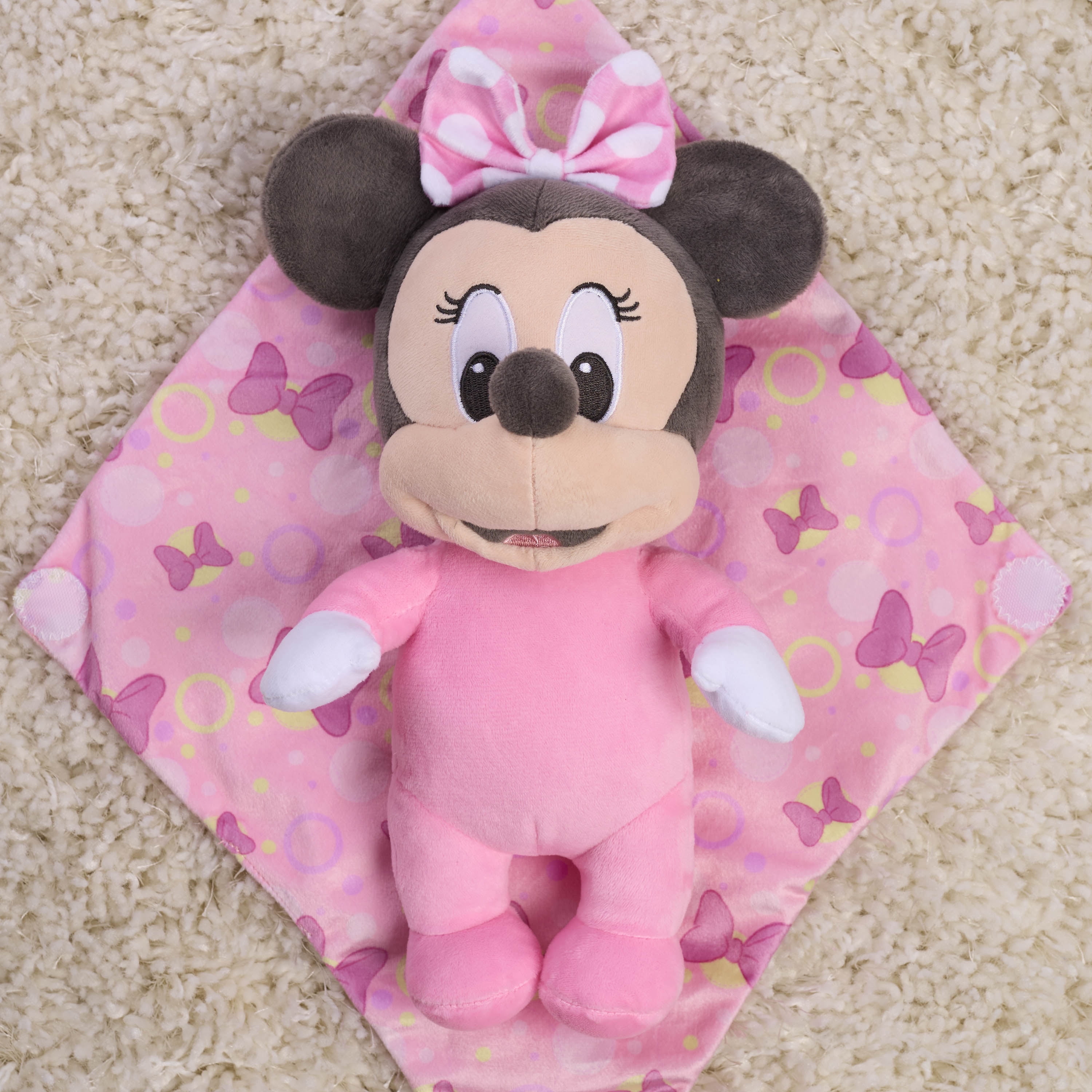 Peluche Disney Minnie avec couverture, peluche de 29 cm pour enfants de 2 ans et plus
